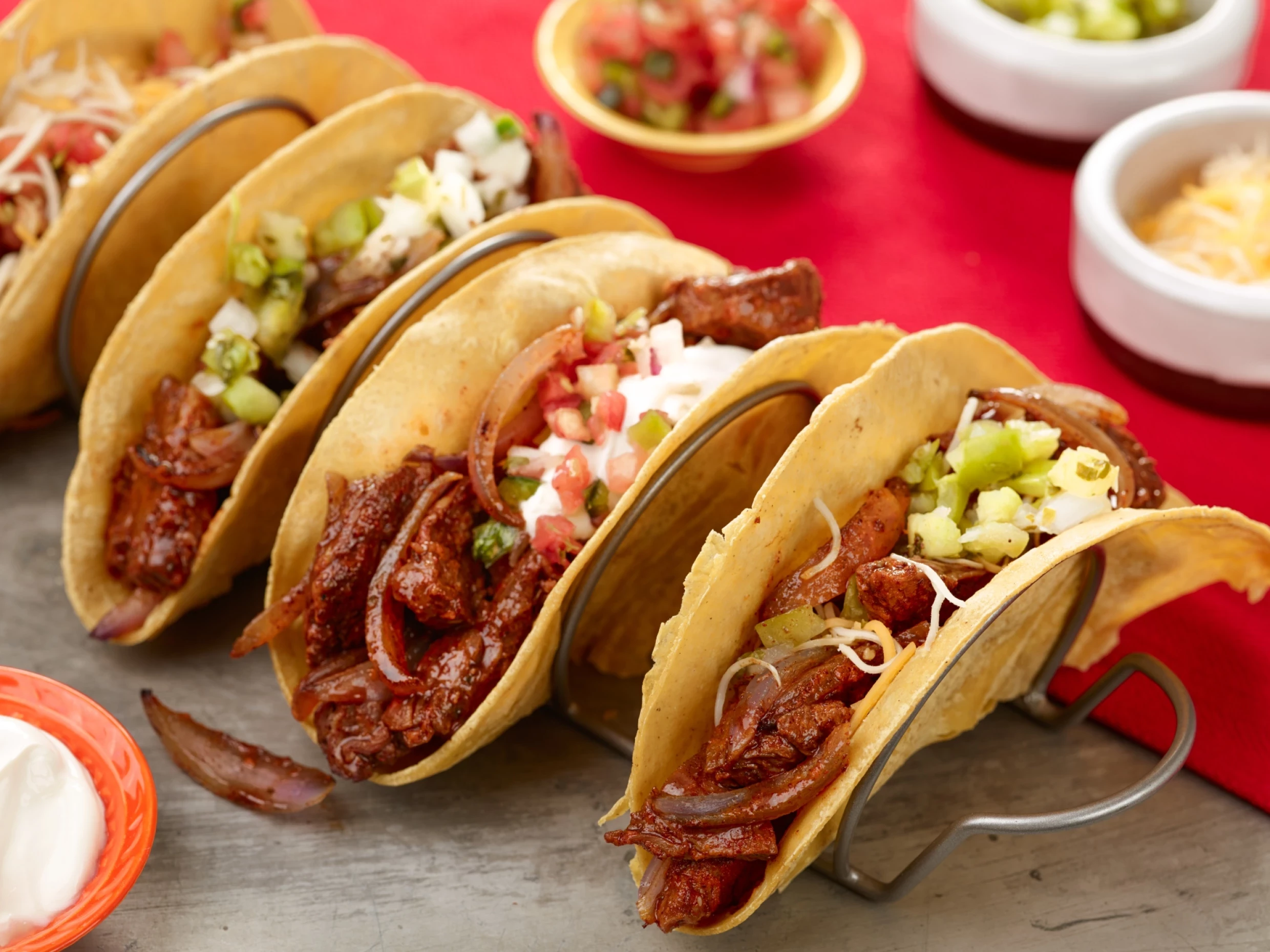 stir-fried steak tacos