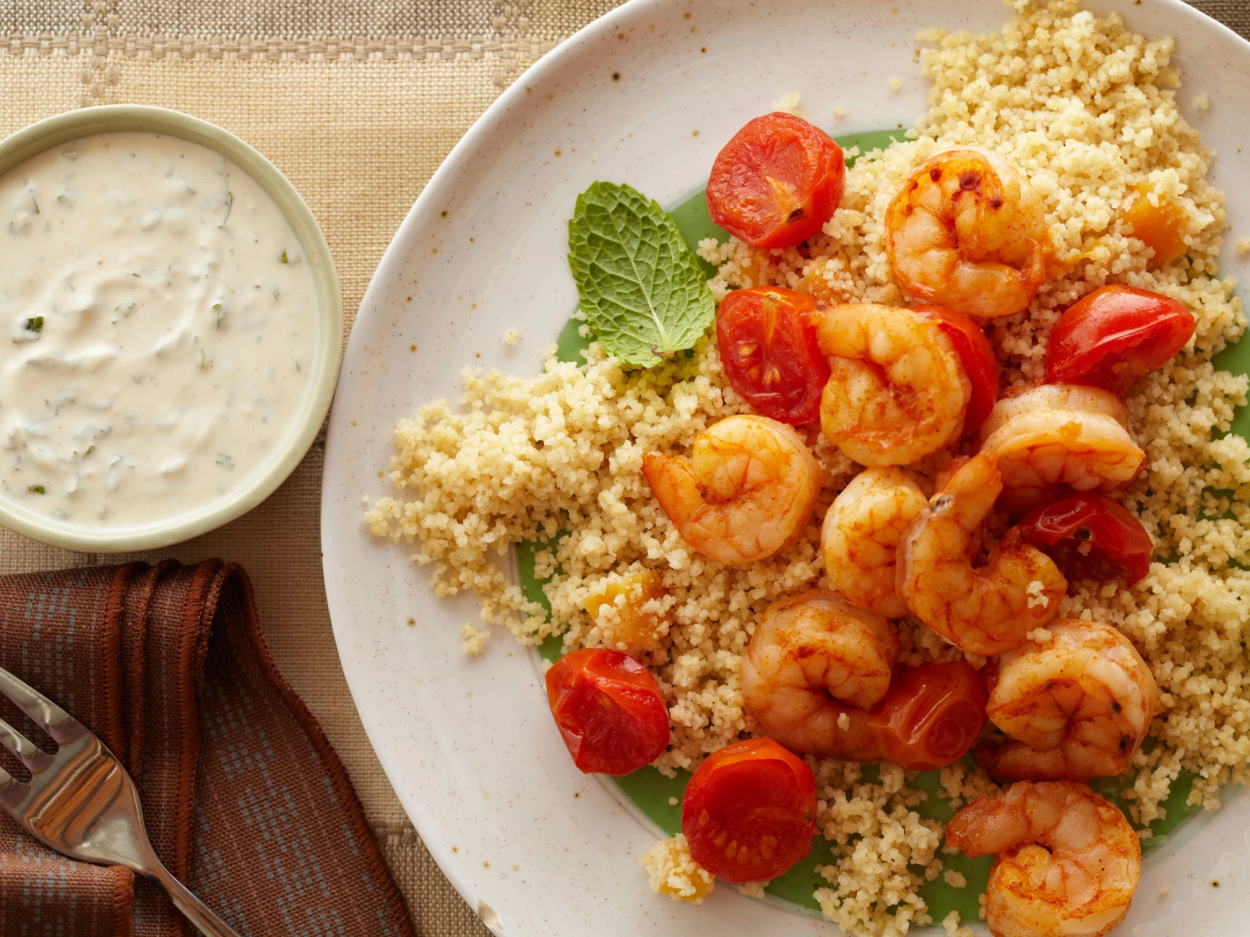 prawns and couscous