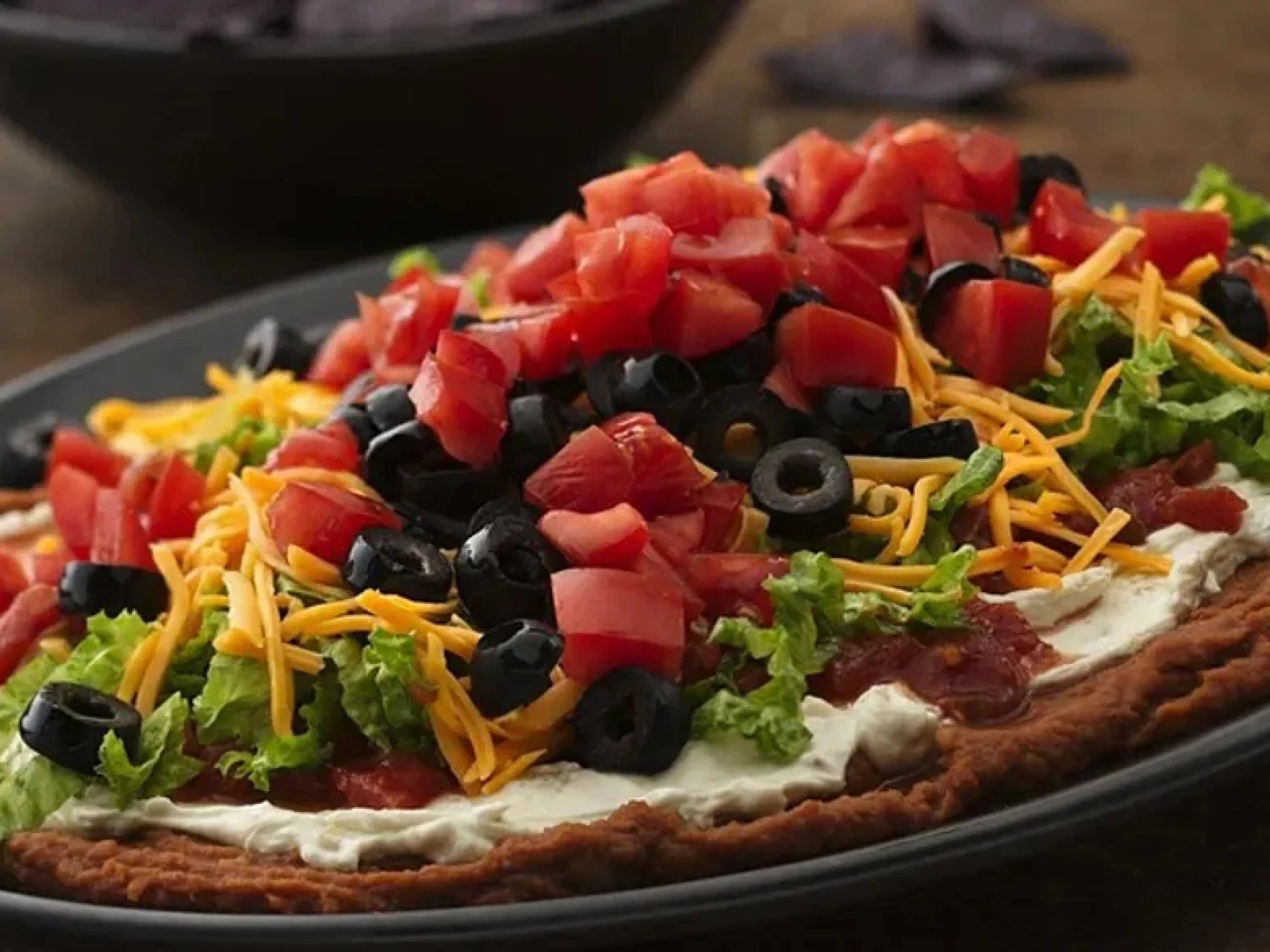 seven layer bean dip