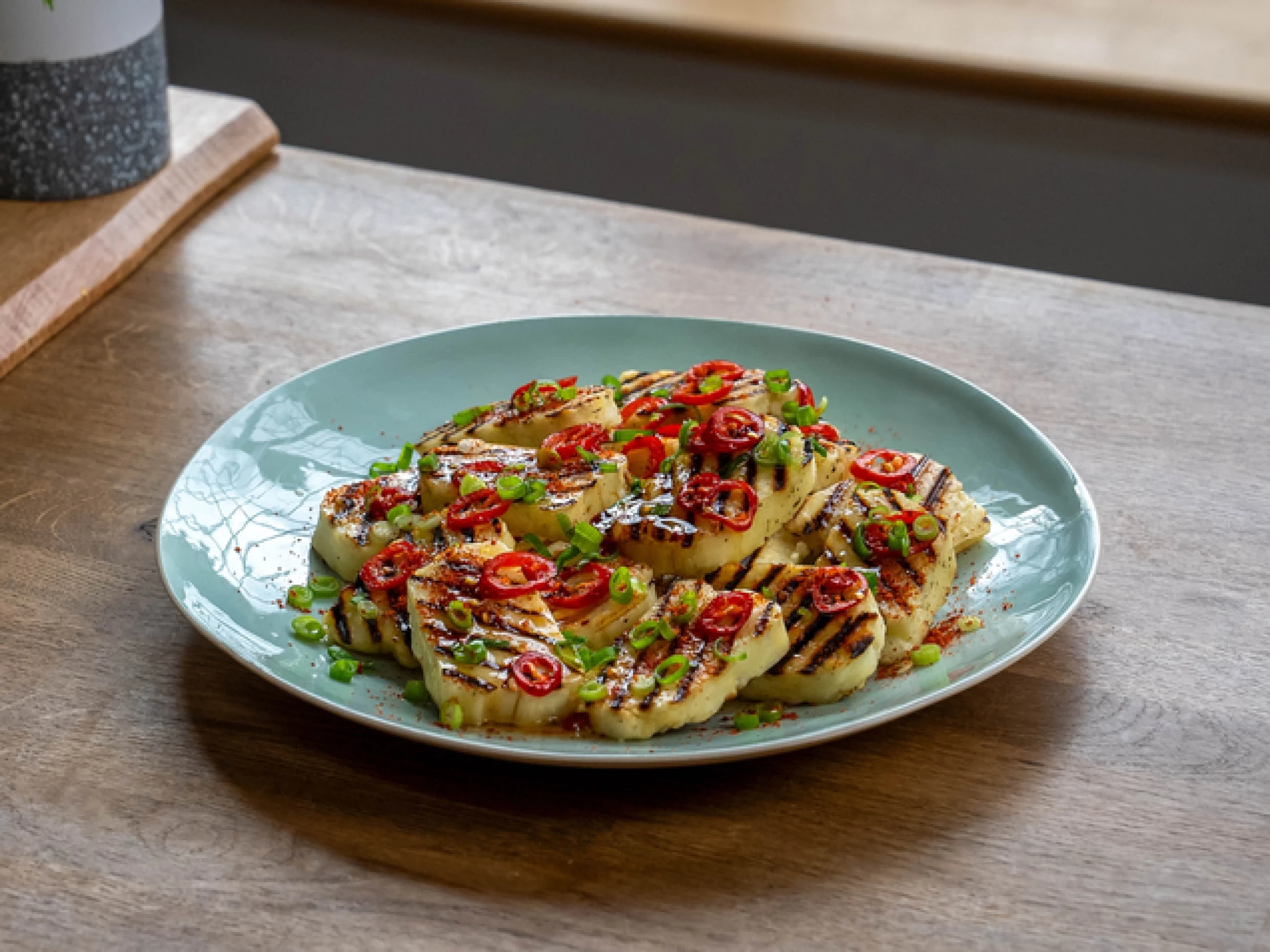 Barbecued Halloumi with Chilli and Honey