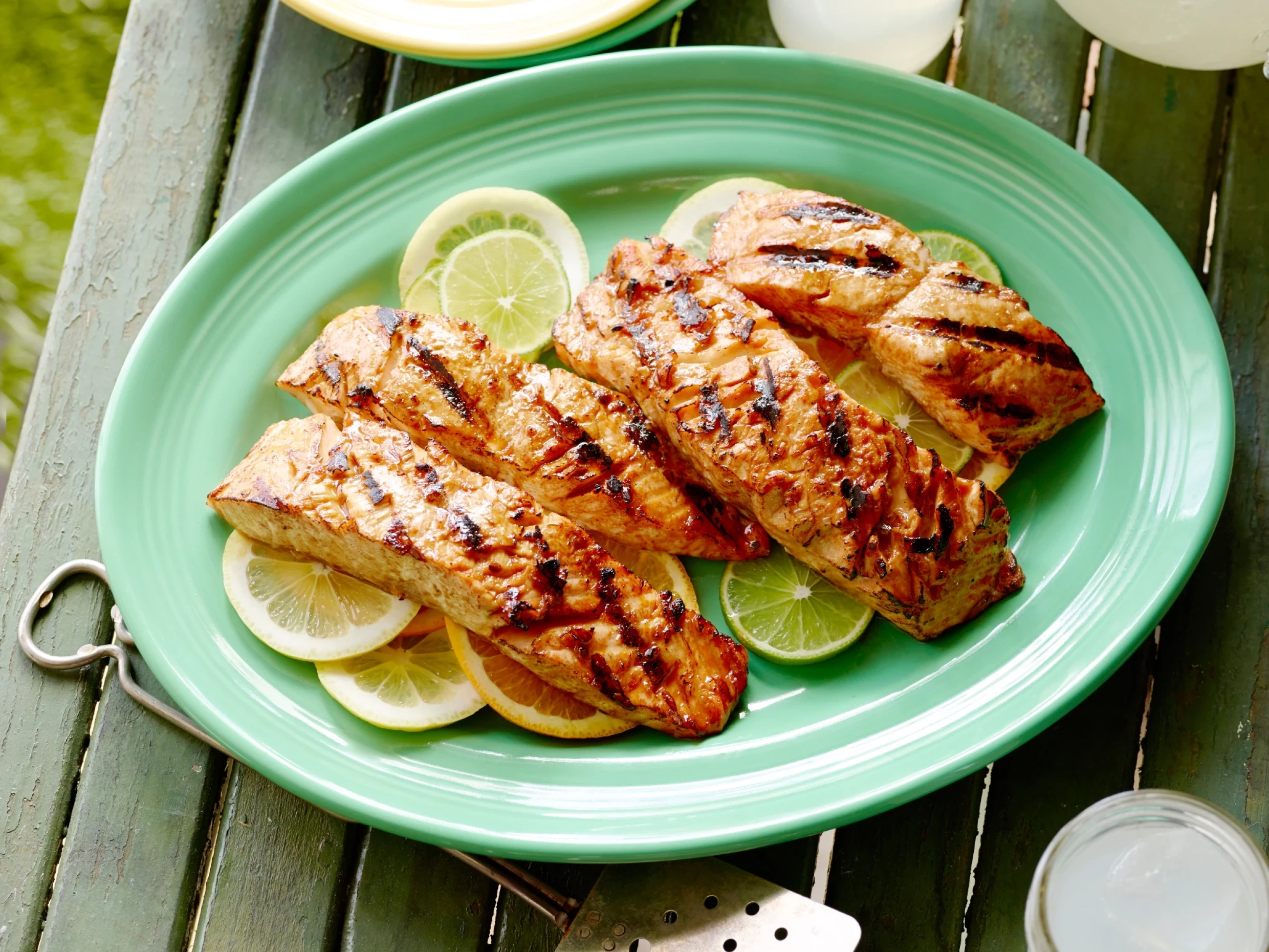 triple citrus glazed salmon