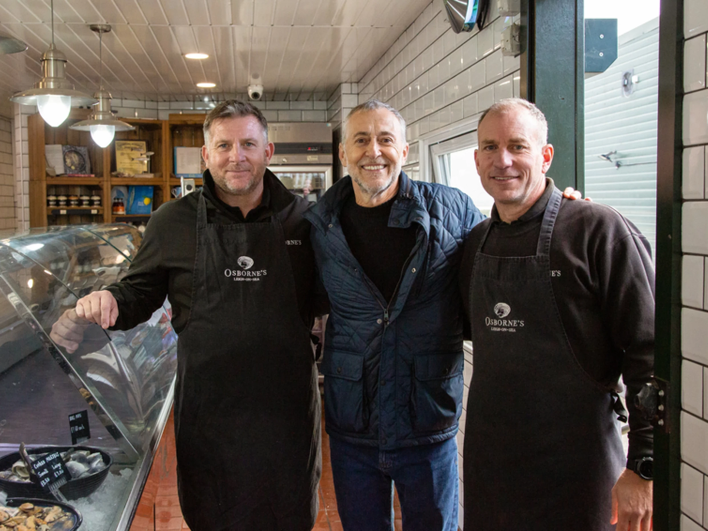 Michel Roux Jr at Osborne's Fishmongers in Leigh-On-Sea