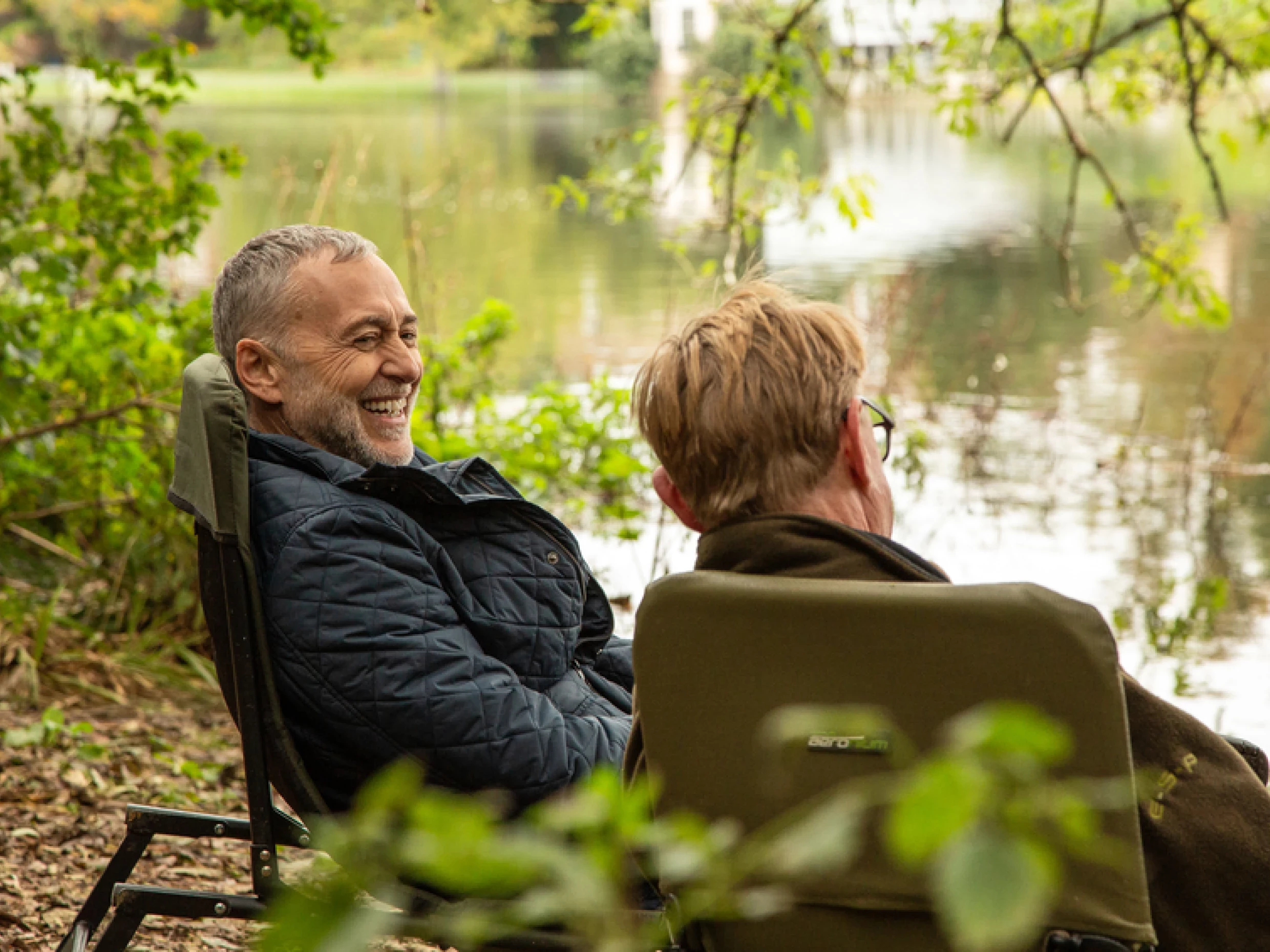 Michel Roux Jr fishing on The Thames with friend Steve Downey