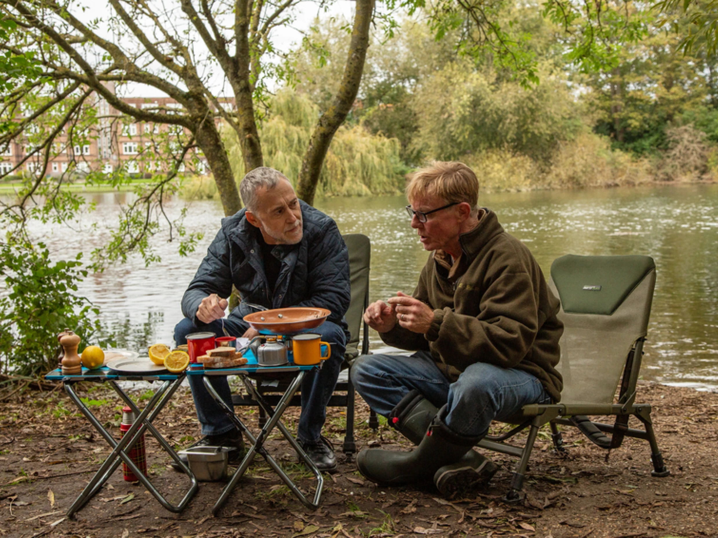 Michel Roux Jr cooking on The Thames with friend Steve Downey