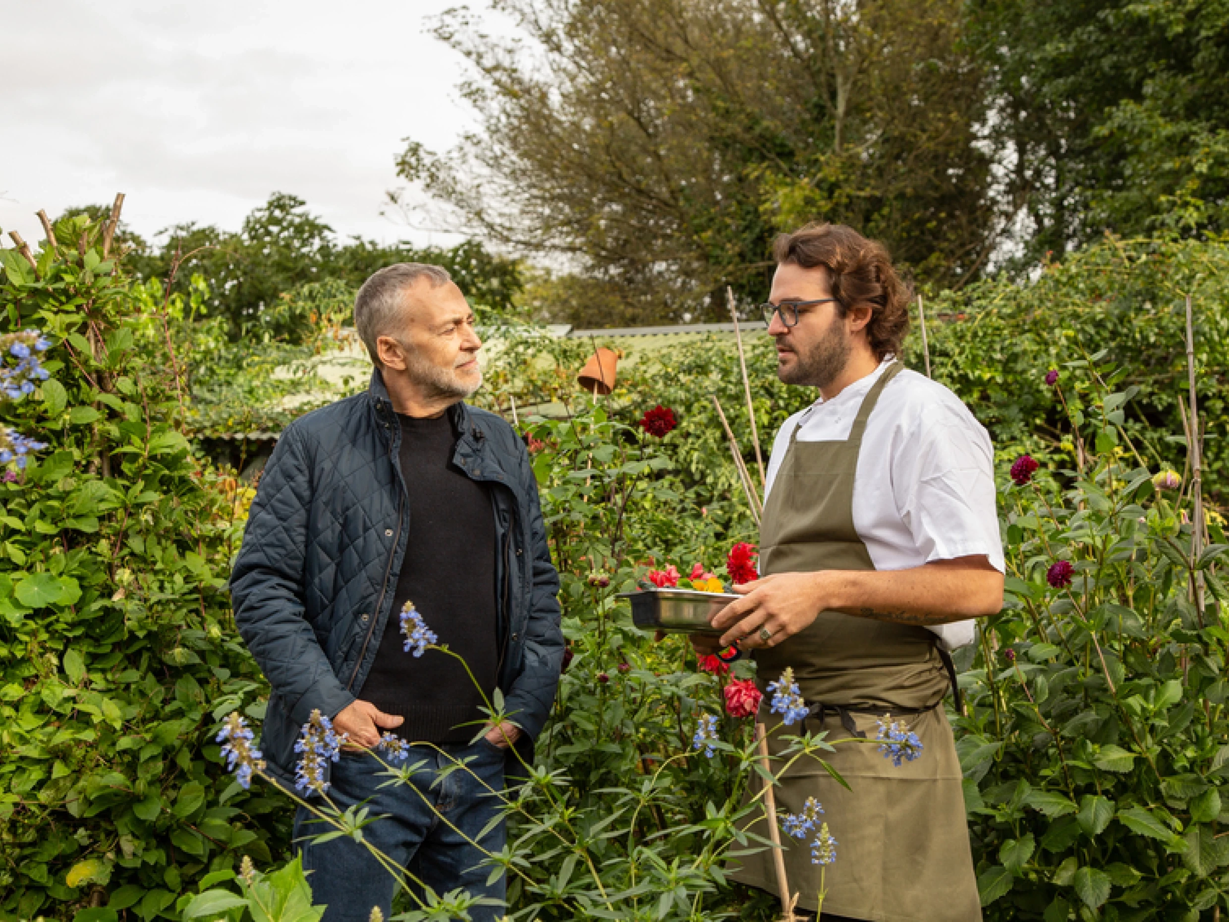 Michel Roux Jr at Petersham Nurseries with Lorenzo Gagliardi