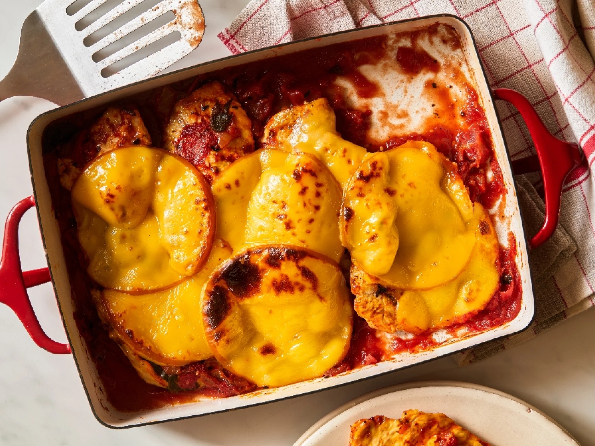 Grilled chicken cutlet parmigiana
