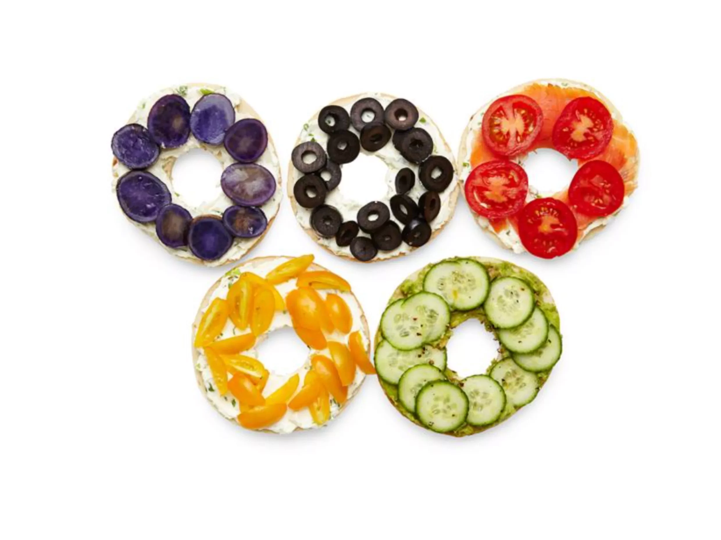 olympic rings bagels