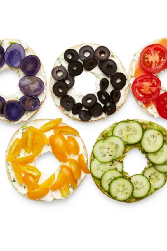 olympic rings bagels