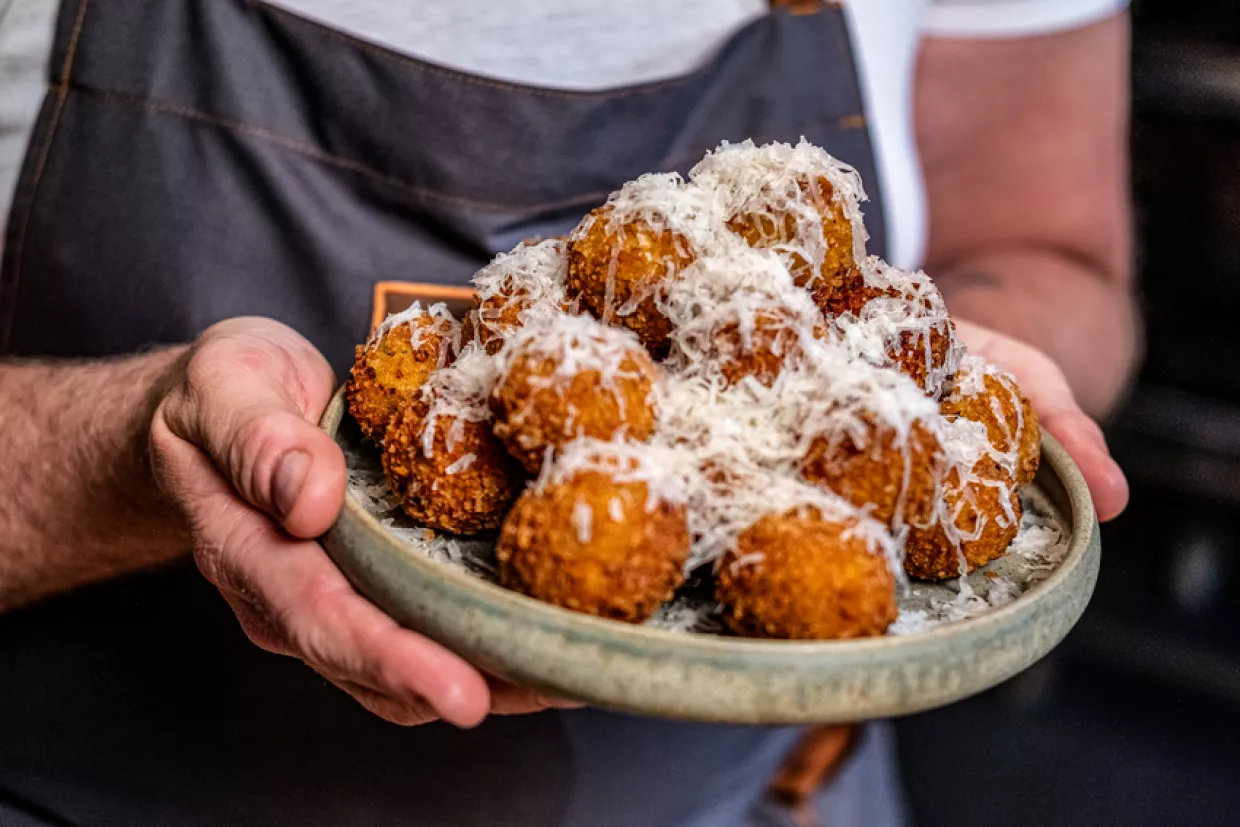 Tom Kerridge's Cheese and Pickle Croquettes Recipe | Food Network UK
