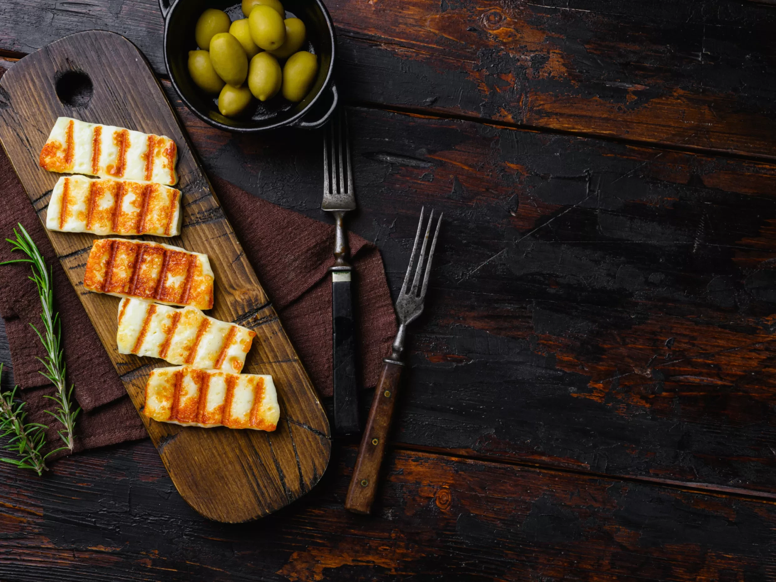 grilled halloumi