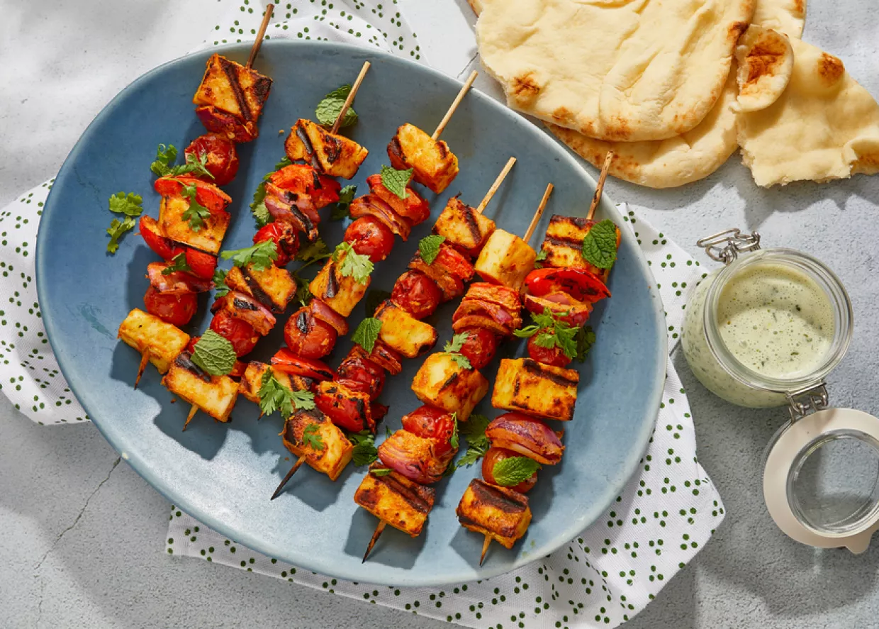 Paneer Tikka with Cilantro Mint Chutney Recipe | Food Network UK