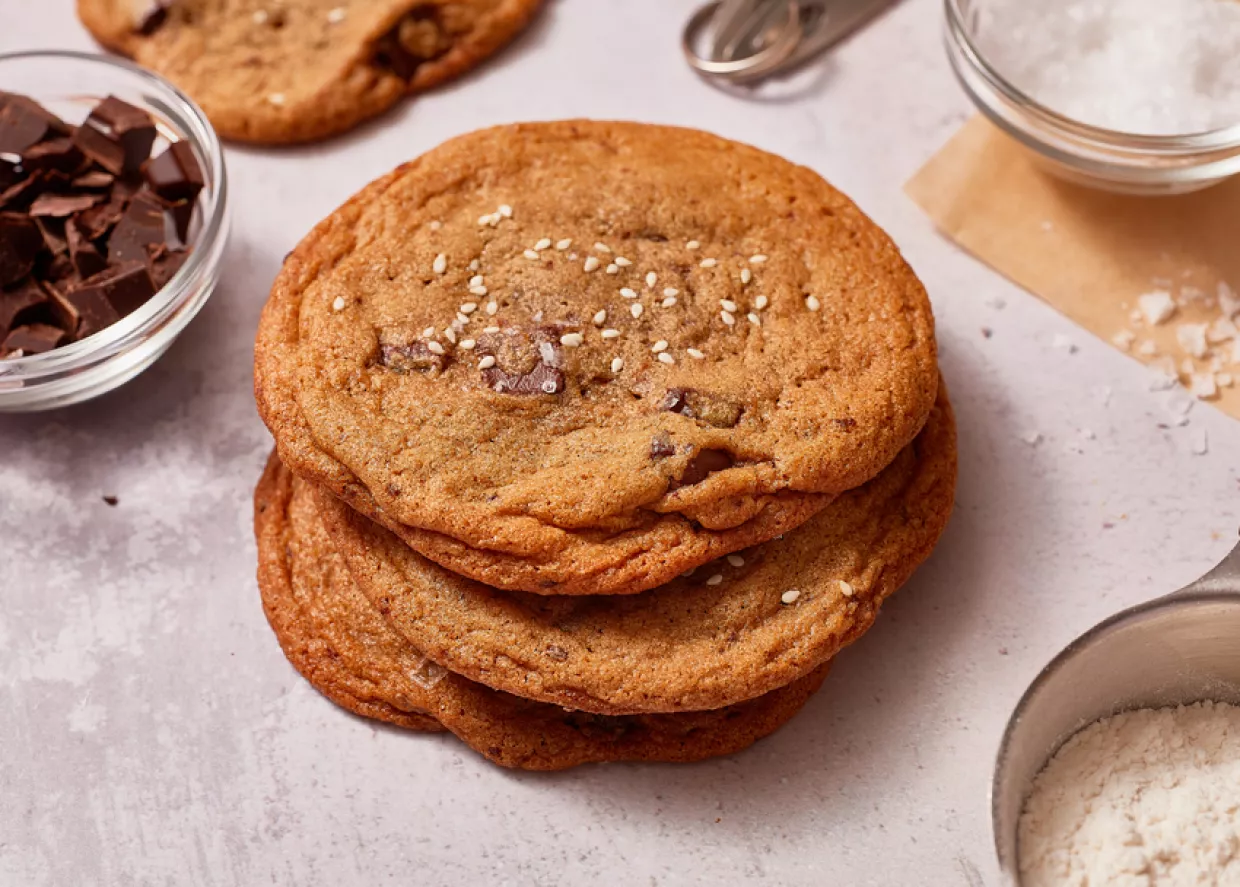 Chocolate Chunk Tahini Cookies Recipe | Food Network UK