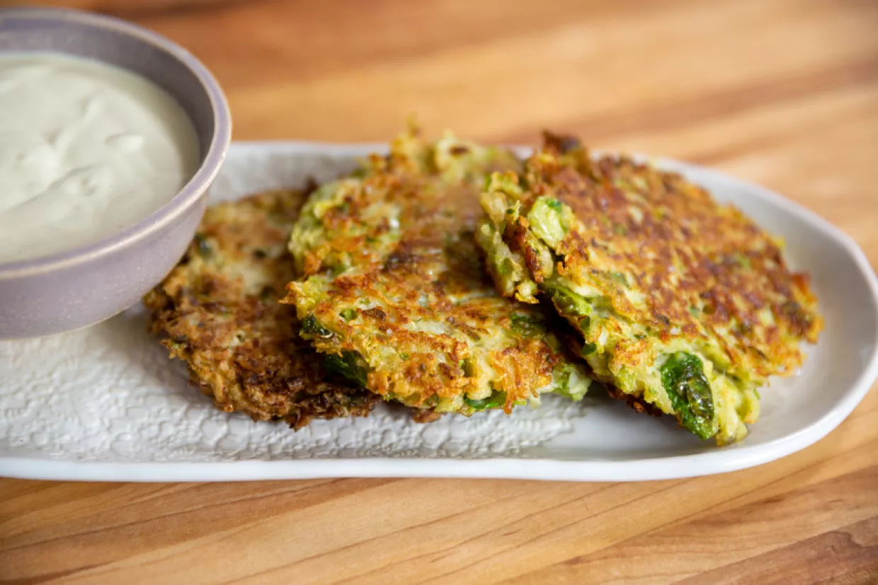 Brussels Sprout Latkes Recipe | Food Network UK