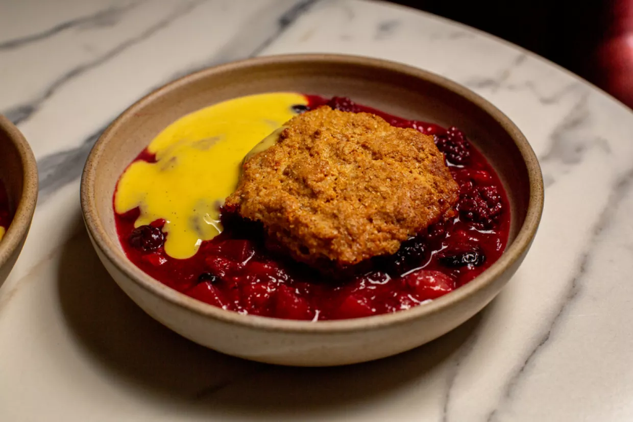 Tom Kerridge's Mixed Berry Cobbler Recipe | Food Network UK